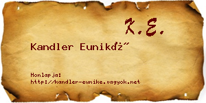 Kandler Euniké névjegykártya